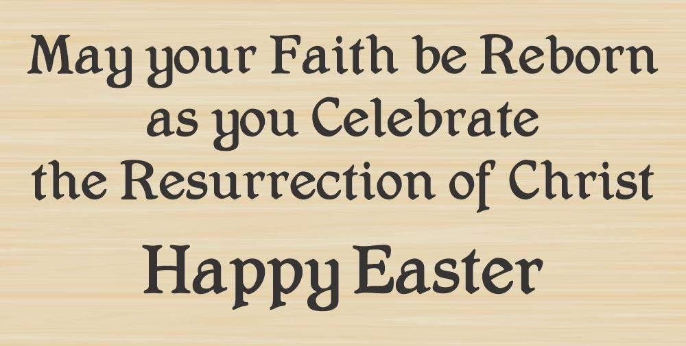Faith Reborn Easter Greeting Rubber Stamp by DRS Designs - Made in USA