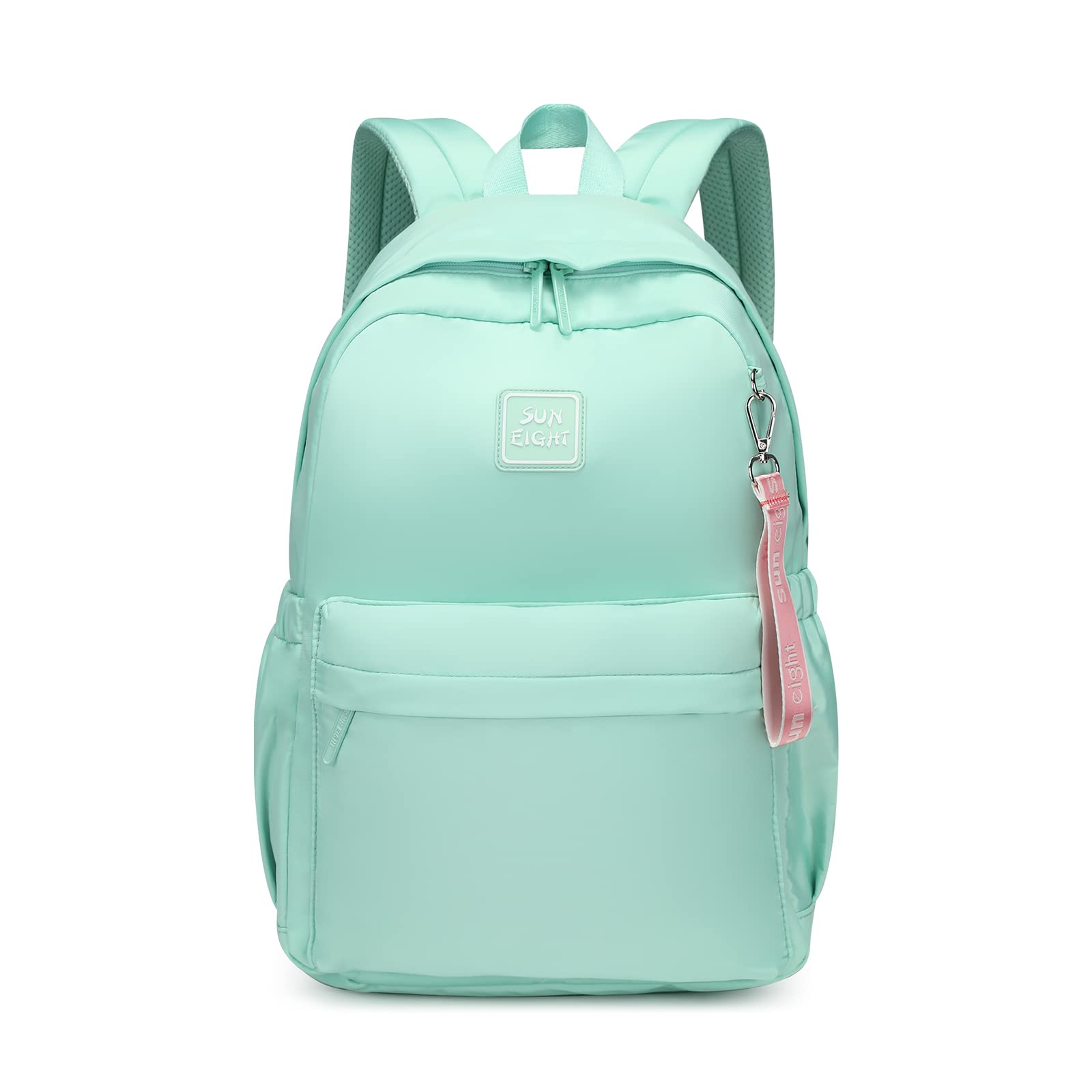 Caran·Y Kids Backpack Large Space Waterproof Classic School Backpack Light Weight Two Size Multi-pocket Toddler Backpack (Pink Green, Medium)