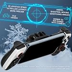 Joso Contrôleur de téléphone pour iPhone/Android avec refroidisseur, joystick de jeu mobile avec RGB Ventilateur de refroidissement, boutons de dos programmables / fonction Turbo, jouer à l'appel de Duty Mobile, Genshin Impact, Jeux MFi Arcade