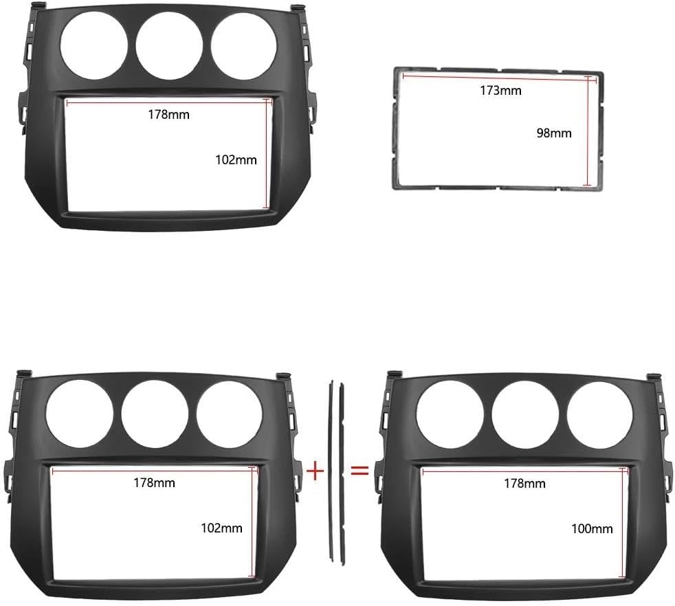 2 DIN カーオーディオフレーム ダッシュキット ステレオラジオアダプター CD トリムパネル DVD プレーヤー フェイシア フ