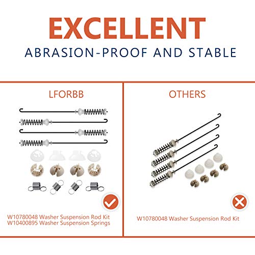 image for LFORBB [UPGRADE]W10780048 Washing Machine Suspension Rods(4 Packs)+W10