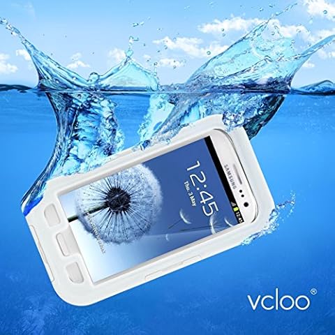 vcloo Galaxy S3 Waterproof Case, 20ft Galaxy S3 Waterproof Case, Dust Proof, Snow Proof, Shock Proof, Heavy Duty Protective Carrying Cover Case for Galaxy S3(White) Cover