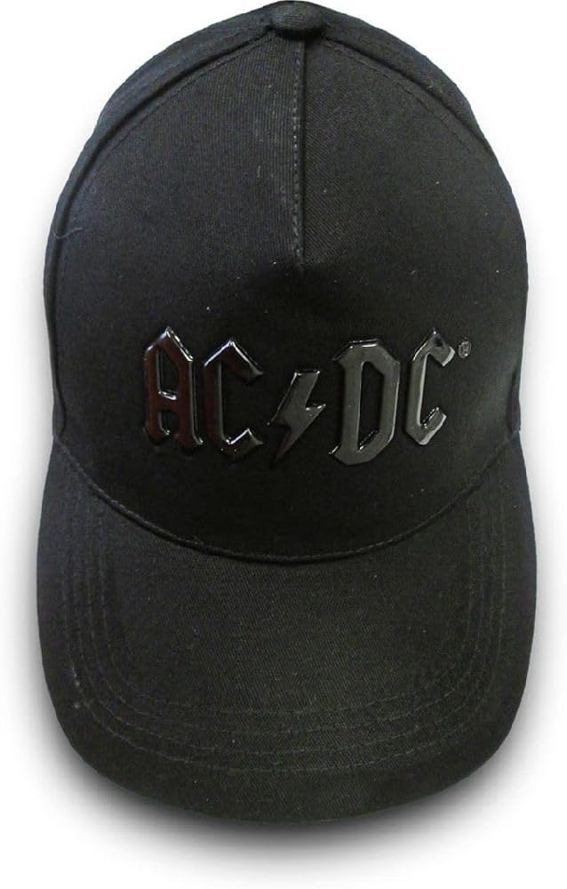 Fashion UK AC/DC Logo Official AC DC Black ACDC Unisex Adult Boy Hat, Black, One Size