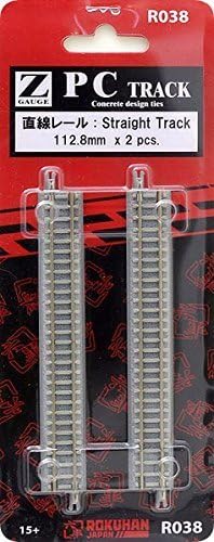 Rokuhan Z Scale R038 PC Straight Track Concrete 112.8mm z Scale Track
