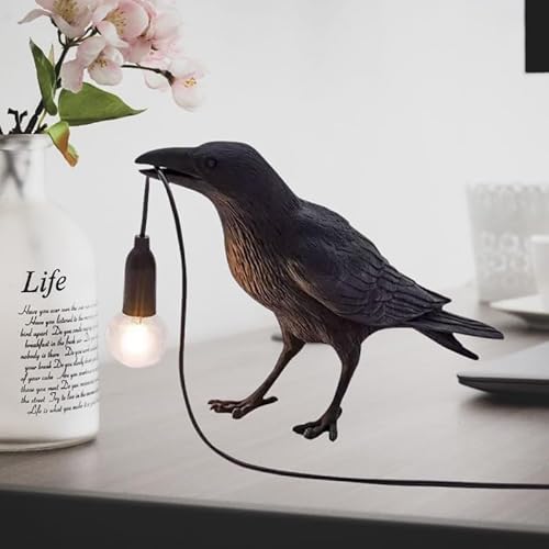 FVNDESIGN Crow Table Lamp, Raven Desk Lamp, Art Table Limited