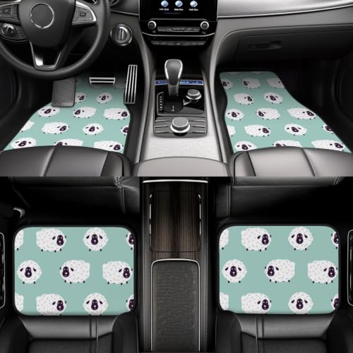 Alfombrillas para coche lavables que evitan resbalones diseño de oveja 6