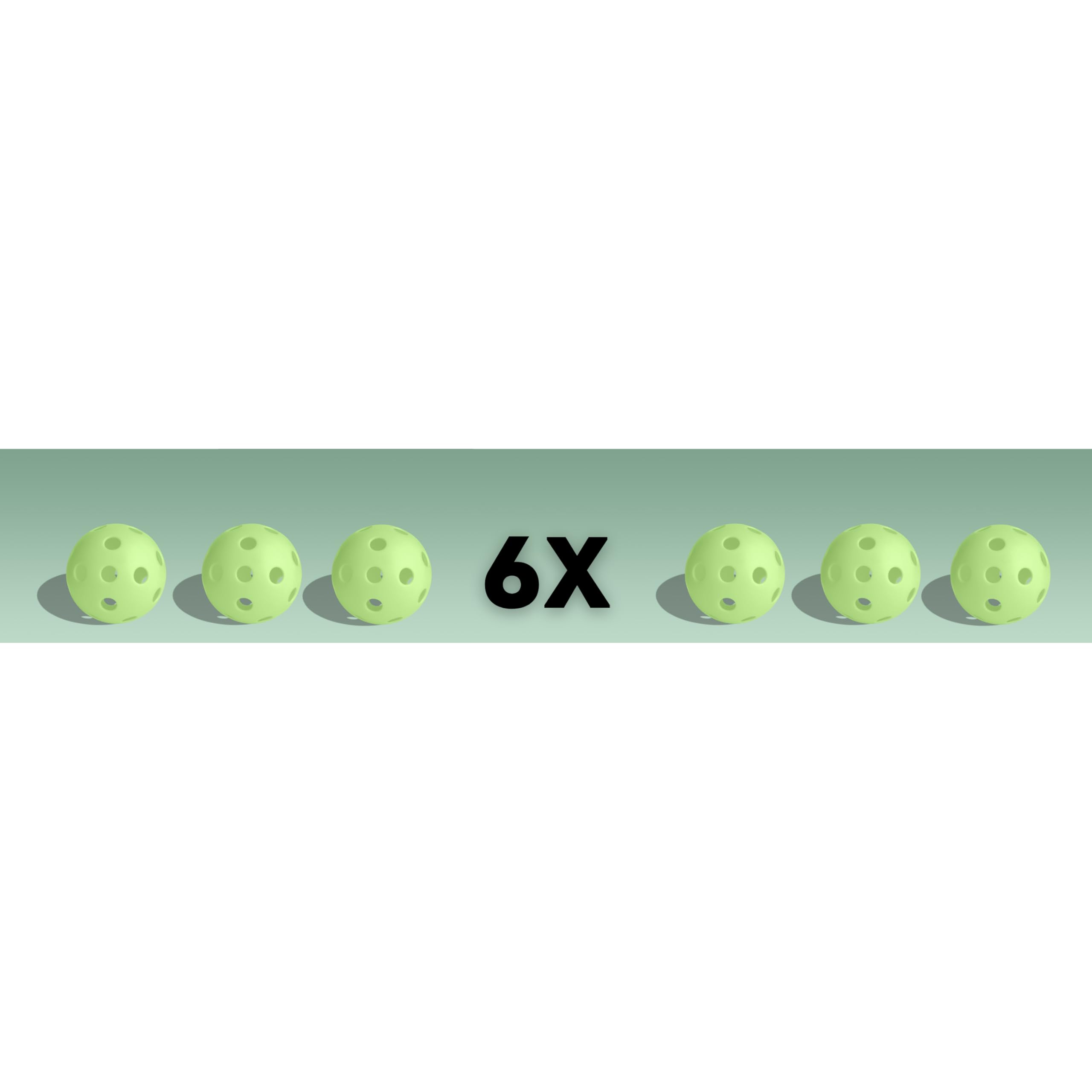 PiBa Sports Premium Indoor Pickleballs - Set of 6 Green Balls, Lightweight, 26 Holes, Includes Transport Net, Ideal for All Players - Image 3