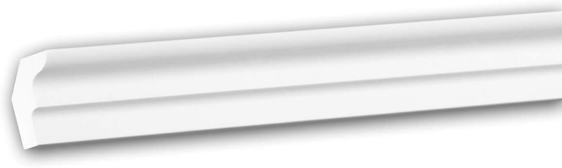 PRO[f]home® - Cornice Moulding 650155 Decorative Moulding Crown Moulding Coving Cornice Neo-Classicism style white 2 m Profhome
