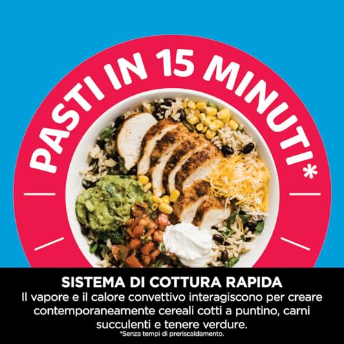 Ninja Speedi Pentola Elettrica Rapida 10 in 1, Friggitrice ad Aria, 5,7 l, Pasti per 4 in 15 Minuti, Frittura ad Aria e Cottura al Vapore, Nero/Rame, ON400EUCP - immagine 6
