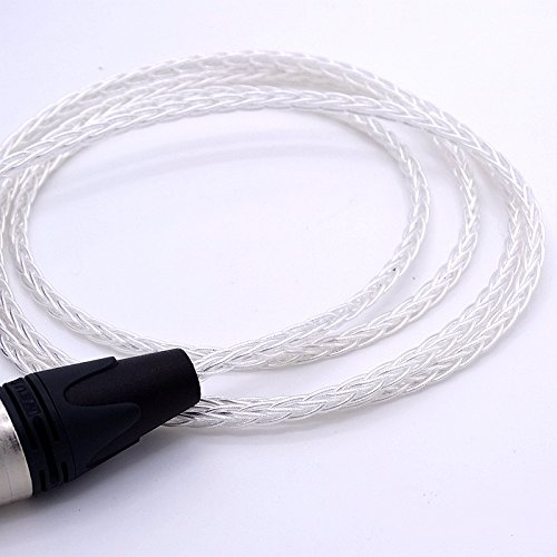 HGC GAGACOCC DIY 2m (6.6feet) 4 Pin XLR Male to Female Balanced Audio 8 cores 5N PCOCC Silver Plated Upgrade Cable Audio Connection Headphone Extension Cable
