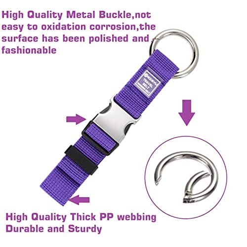 Image of 2PCS Heavy Duty Add a Bag Luggage Strap Jacket Gripper,Carry-on Baggage Suitcase Straps Belts Travel Accessories-Purple