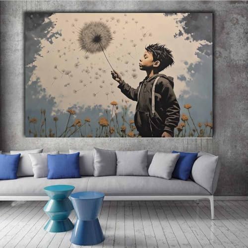 Peintures pour salon grand format toile imprimée fleurs rétro