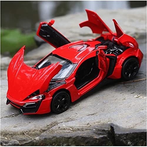 Image of DEUSON ECOM 1:32 Lyken Hyper Toy Car Diecast Metal Car Model Cars for Kids Sound and Light Pull Back Openable Door