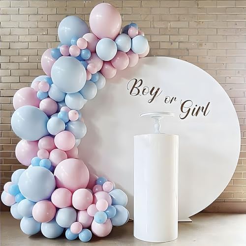 Gender Reveal Ballons Set – 2 Stück 91,4 Cm Schwarz Mit Rosa/blauem Konfetti | Für Babyparty & Geschlechtsenthüllung