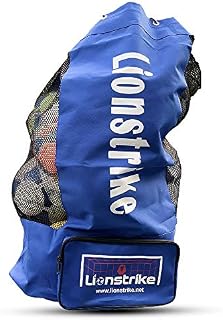 Lionstrike Football Sack  Strong, sturdy carry bag for football, rugby, basketball & hockey, includes shoulder strap & handy side pocket