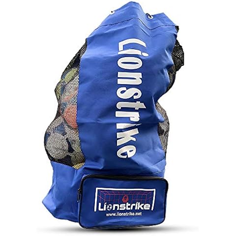 Lionstrike Football Sack - Strong, sturdy carry bag for football, rugby, basketball & hockey, includes shoulder strap & handy side pocket Cover