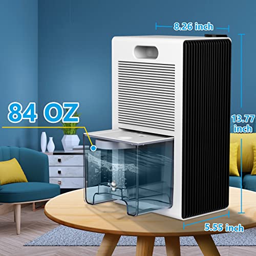 Ninesky Dehumidifier For Home, 95 Oz Water Tank, (800 Sq.ft) Dehumidifiers For Bathroom, Bedroom With Auto Shut Off, 7 Colors Led Light #TOP5