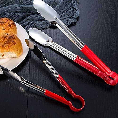 Pinzas de cocina de silicona para freír y barbacoa, 29 cm de largo, alicates fáciles y prácticos para servir alimentos y cocinar
