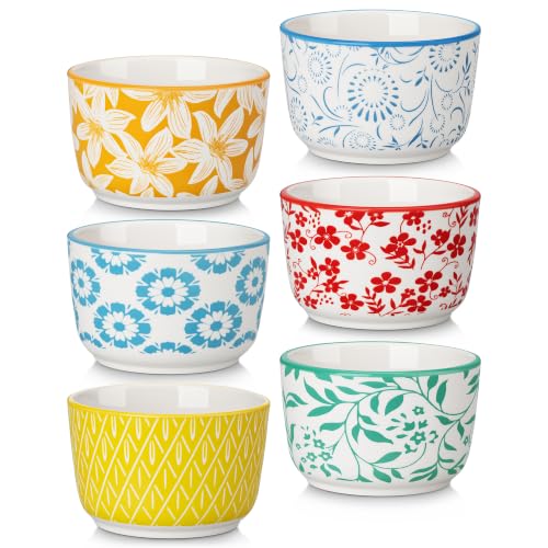 vancasso Selene 6 Oz Porcelain Ramekins Set of 6 for Baking Soufflés