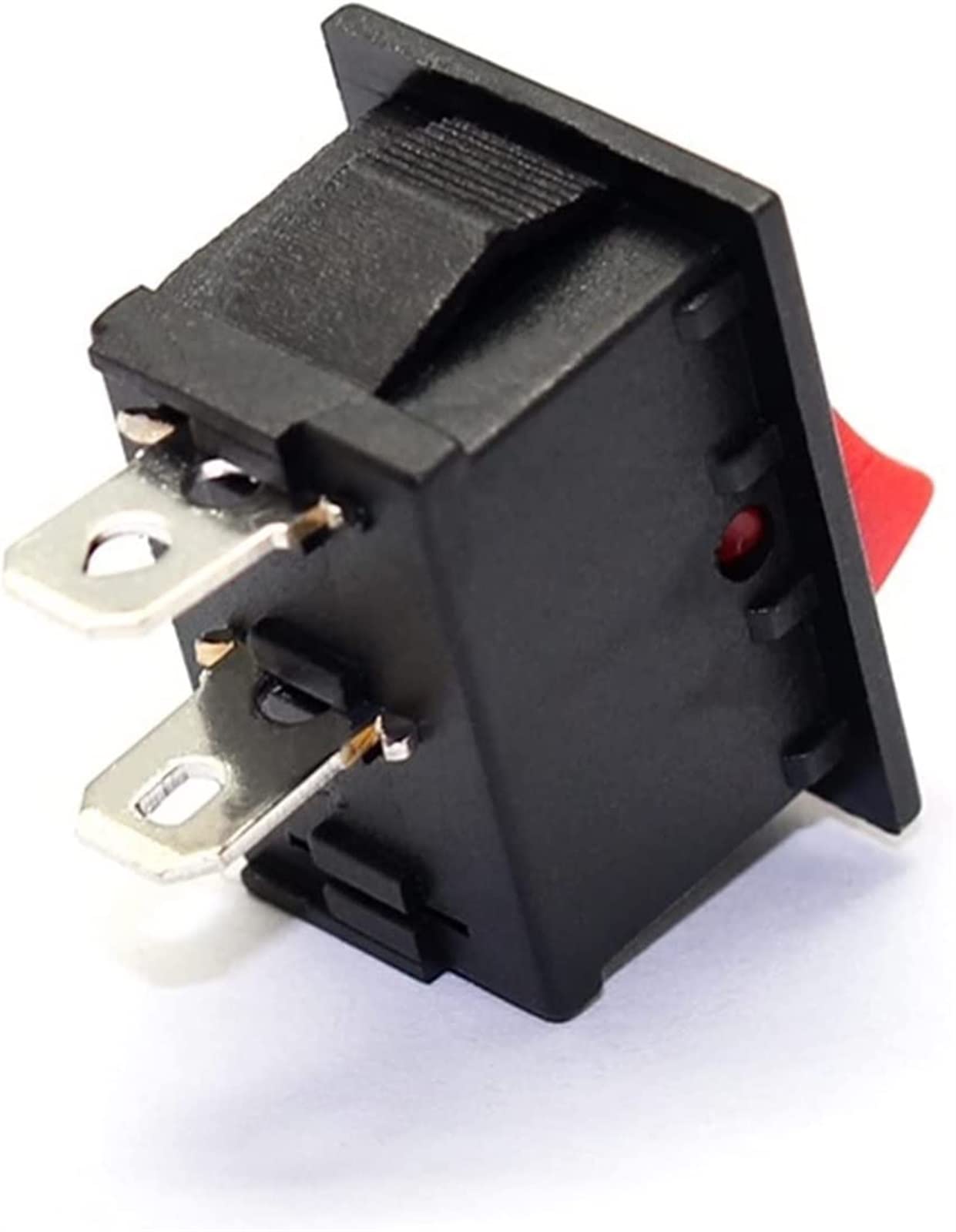 Interruttore a bilanciere KCD1-101 MRS-101 2 Pin on off Interruttore a bilanciere a Scatto Mini Interruttore 21x15mm 6A250VAC 10A 125VAC (Color : Weiß)