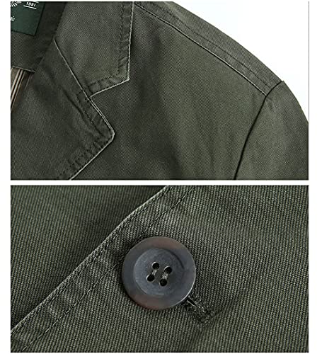 ebossy Men's Casual Notched Lapel Collar 3-Button Blazer Lightweight Sporty Cotton Suit Jacket Coat4