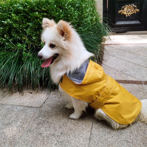 Dog-Raincoat-Dog-Rain-Jacket-Poncho-Dogs-Rainwear-Rain-Gear-Waterproof-Pet-Clothes-Hooded-Leash-Hole-Adjustable-Puppy-Small-DogsYellowXSBack-Length-63-Inch - Cucciolini Doodles   Dog-Raincoat-Dog-Rain-Jacket-Poncho-Dogs-Rainwear-Rain-Gear-Waterproof-Pet-Clothes-Hooded-Leash-Hole-Adjustable-Puppy-Small-DogsYellowXSBack-Length-63-Inch