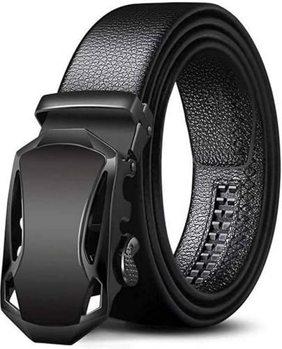 Image of NAPA HIDE Men's Auto Lock Vegan Leather Belt | Stylish Adjustable Buckle Belt for Formal & Casual Wear I Fits upto 40 Inches Waist size