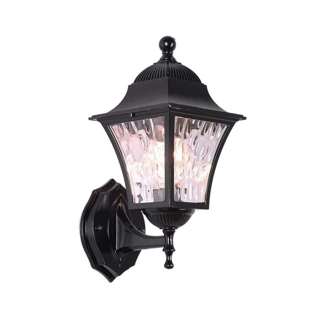 HPTHLY Wall Mounted Light Outdoor Porch Light Exterior Wall Light Fixtures Garden Decoration Wall Lantern Lamp Waterproof Ip55 Lamp For Wall Garage Front Por(Black)
