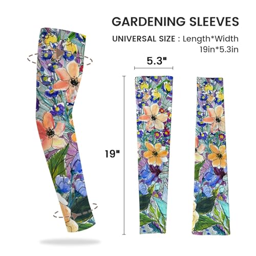 Image of YPHCDO Gardening Sleeves for Women Farm Sun Protection Thorn Proof Cooling Arm Sleeves to Cover Arms for Garden Sports