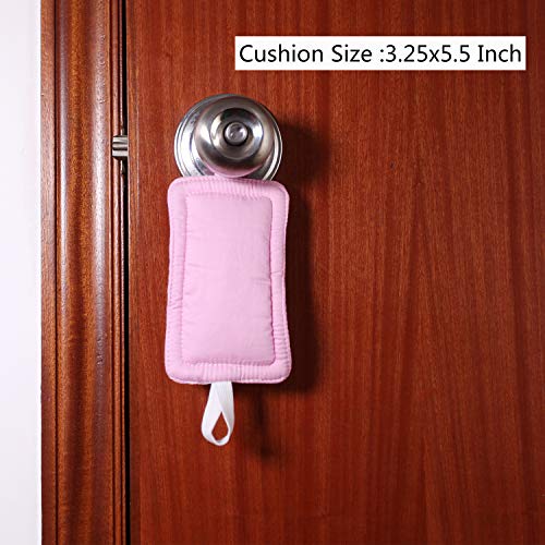 Image of Door Silencer Door Jammer Door Closer Cushion Nursery Door Silencer Door Latch Cover 3 Pack for Noise Reducing Quiet Doors Baby Toddler Safety 3.25 x 5.5 Inch (New Pink)