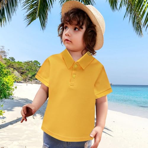 Boys Summer Polo Shirts Formal Short Sleeve Shirts School Uniform Lapel T-Shirt Girls Plain Tees Tops Size 1-6 Years2