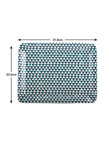 Image of Goodhomes Melamine Serving Tray Set (Multicolor, Set of 3 Trays), Rectangular