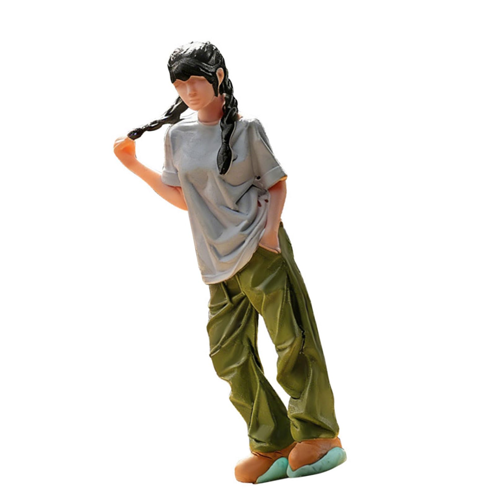 Kalttoy 1: 64 Scale Hand Painted Resin Lounge Girl Miniature Model for Architectural Displays Dioramas Props Realistic Lounge Girl Figure Model