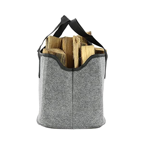 Filztasche mit lustigen Sprüchen für Kaminholz Einkaufstasche Zeitungskorb Shopper aus Filz faltbar Kaminholztasche… – Bild 5