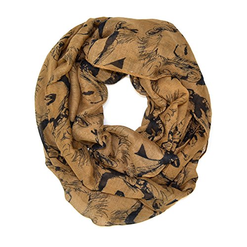 Marilyn Monroe Print Soft Infinity Loop Scarf (Brown)