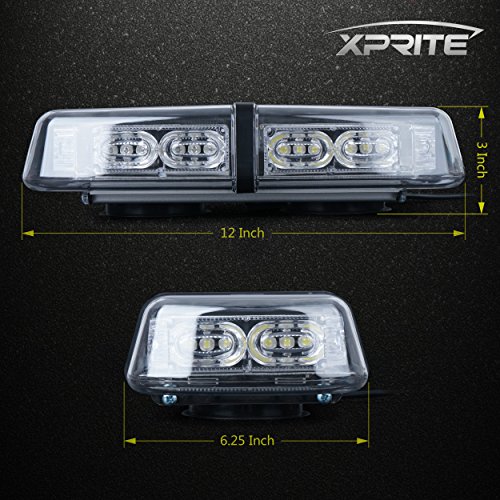 image for Xprite Red Blue 36 LED Rooftop Mini Bar Strobe Lights High Intensity E