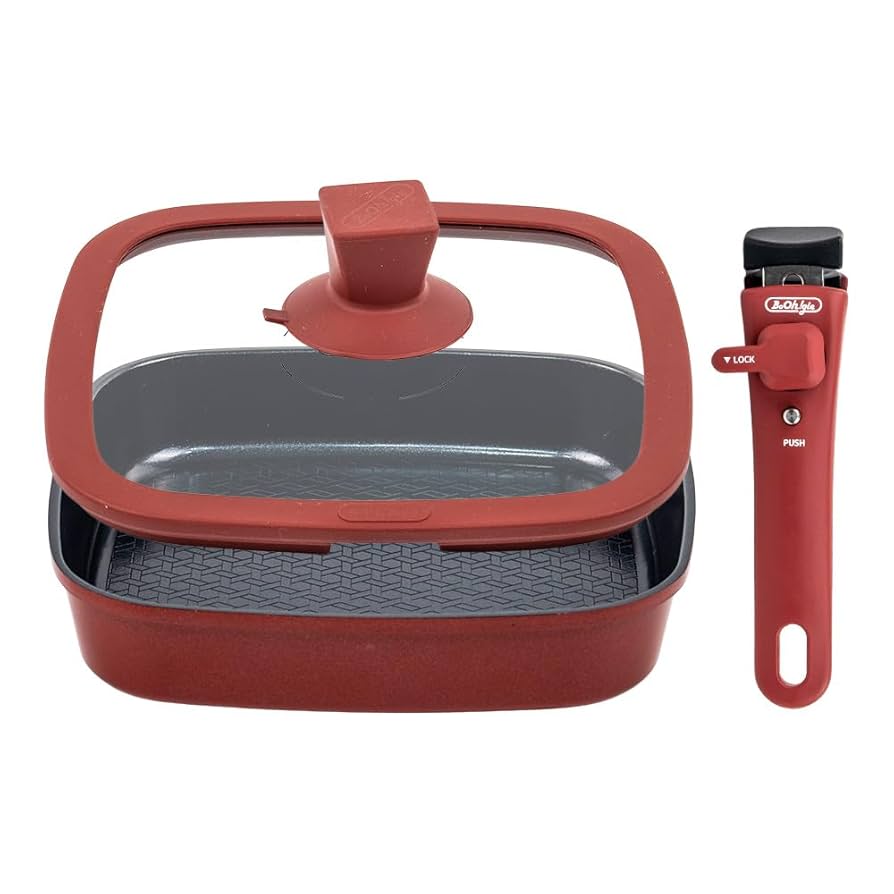 BoOh!gie ボオグル フライパン 鍋セット Amazon | boohgle ボオグル フライパン・鍋 セット IH&ガス火