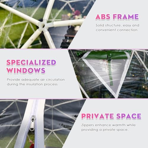 1595FT-Garden-Dome-Igloo-Outdoor-PVC-Bubble-Tent-Dome-for-8-12-Person-Greenhouse-Garden-Igloo-with-Window-Waterproof-Clear-Dome-Tent-Suitable-for-Camping-Party-Wedding 1595FT Garden Dome Igloo Outdoor PVC Bubble Tent Dome for 8 12 Person Greenhouse Garden Igloo with Window Waterproof Clear Dome Tent Suitable for Camping Party Wedding