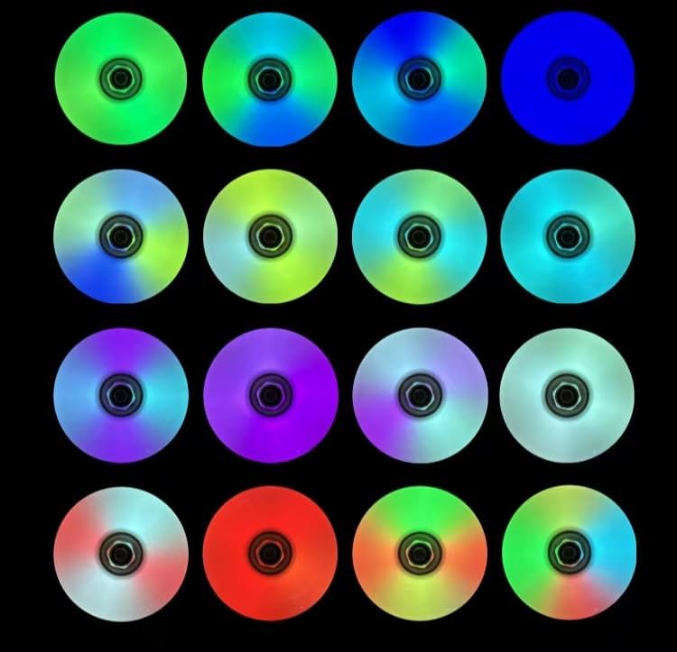 LED Light-Up Roller Skate Wheels, 58mm x 32mm, 85A Hardness, 4-Colour Gradient Flash, 8-Pack with Tool (8)