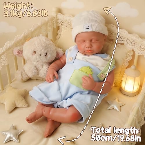 Muñeca Reborn de Silicona 48 cm Realista y Flexible miniatura 2