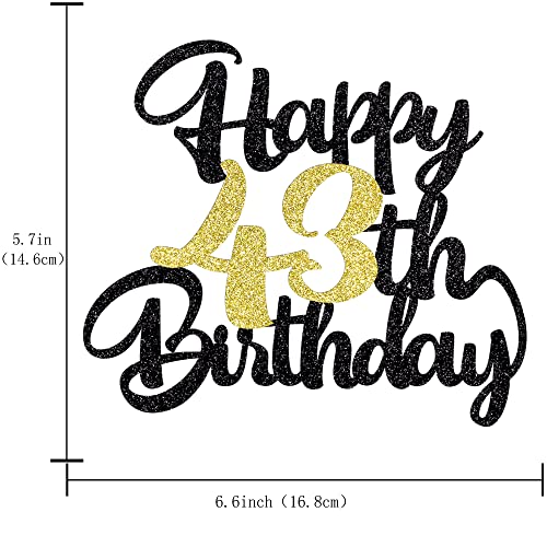 Image of 43th Happy birthday cake topper happy birthday cake decoration 43th birthday party decoration gift plugin (43)