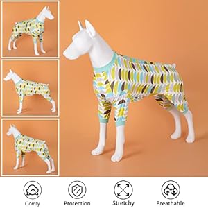   LovinPet-Pets-Costume-Anti-Licking-Anxiety-Calming-Dog-Clothes-Lightweight-Stretchy-Half-Moon-Mineral-Prints-Dog-Jumpsuit-for-Large-Dogs-Pitbull-Clothes-Party-Dog-Costume-M
