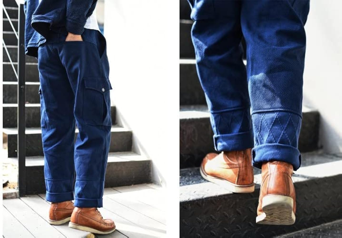 古布 オリジナル カラフル刺し子たっぷりのダボパンツ 古布 オリジナル