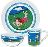 ➔ INHALT: Kindergeschirr (Teller, Tasse & Müslischale), Material: Porzellan, spülmaschinengeeignet
