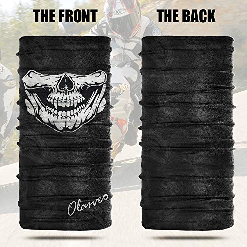 Breathable Seamless Tube Skull Face Mask Half With Shade, Dust-Proof Windproof Motorcycle Bicycle Bike Face Mask For Hiking Camping Climbing Fishing Hunting Motorcycling Headband Scarf Neckwarmer #TOP3
