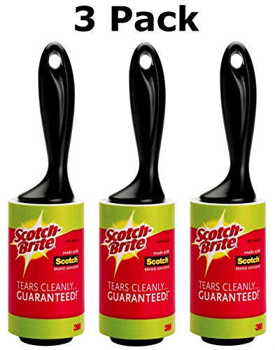 3M Scotch-Brite Lint Roller, 95 Sheets (3 Pack)