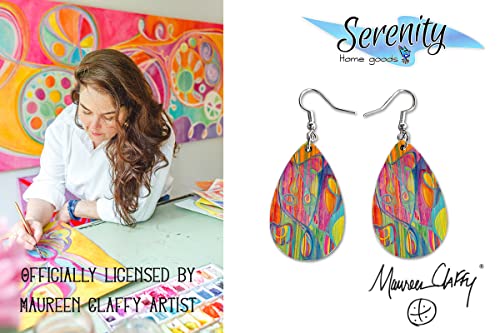 Maureen Claffy Artist Collection | Cut To The Light Teardrop Dangle Earrings Set | Colorful Abstract Earrings | Lightweight Boho Dangle Earrings for Women2