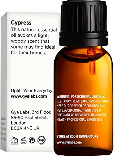 Gya Labs Pure Cypress Essential Oil (10Ml) - 100% Natural Therapeutic Grade Cypress Oil Essential Oils For Varicose Veins, Diffuser & Aromatherapy #TOP1