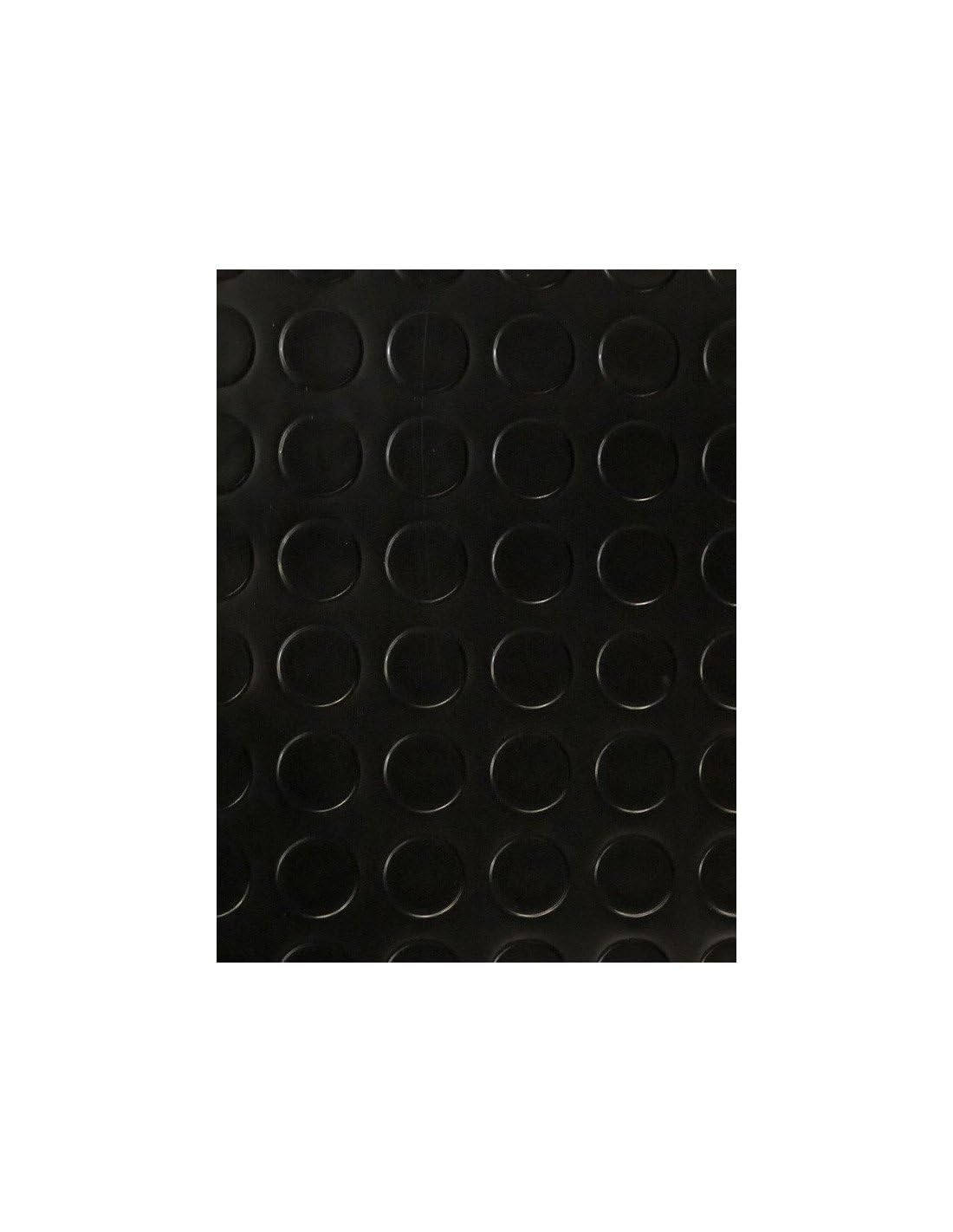 JARDIN202 - Suelo Vinílico PVC Circulos Negro | 1x25 metros -