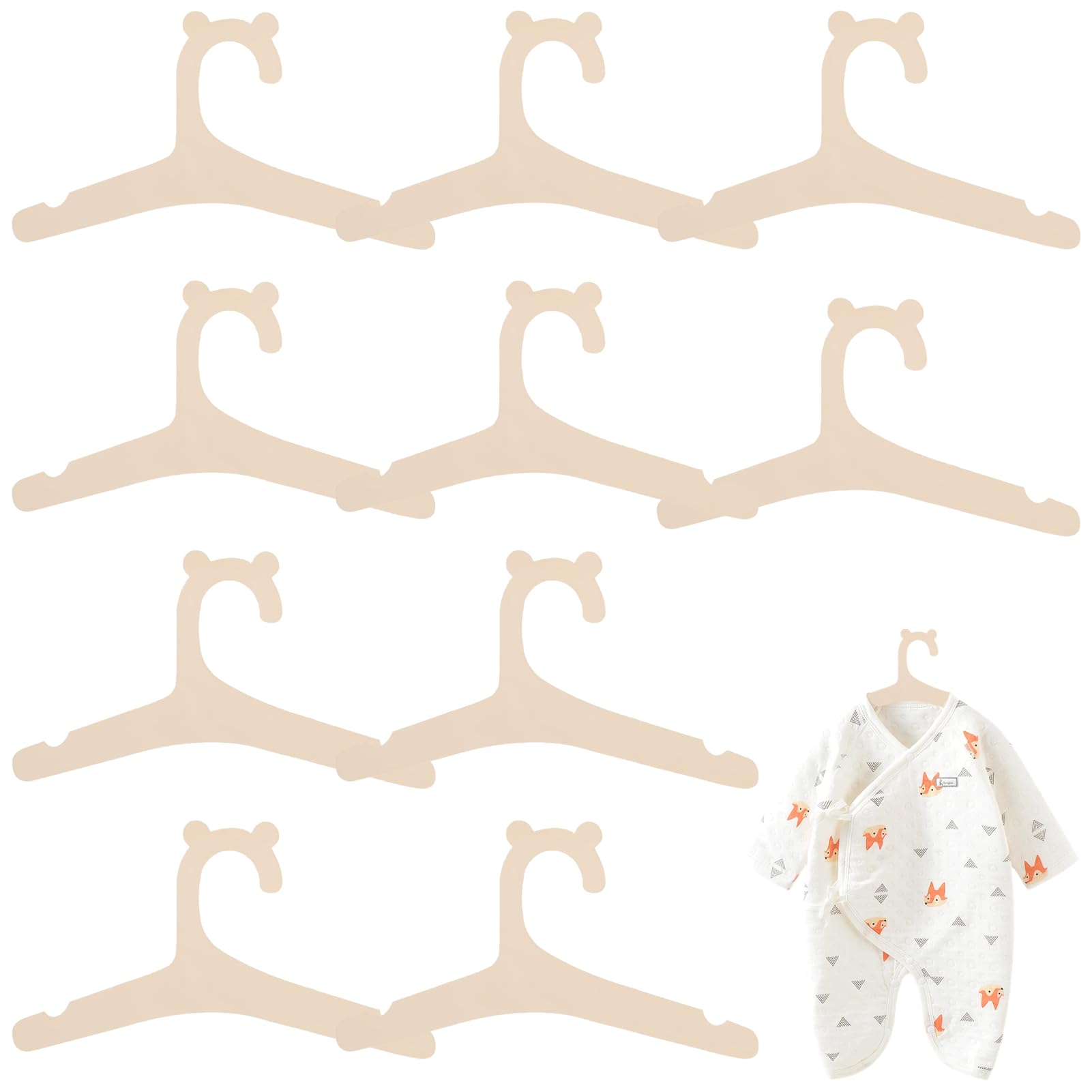 10 Stück Holz Baby Kleiderbügel,kinderkleiderbügel Holz,für Kleidung und Hosen